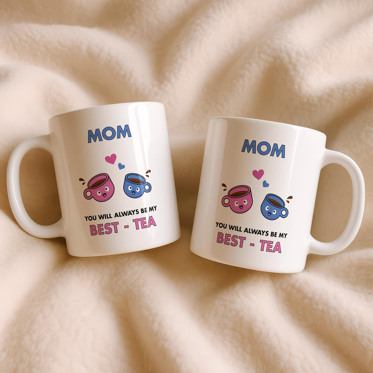 Custom Ceramic Mug for Mom, "Tea" Pun Design, 11oz or 15oz Options