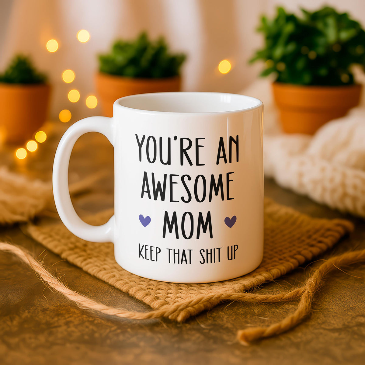 Personalized Ceramic Mug, Custom Kids Names Coffee Cup, Sarcastic Mom Gift