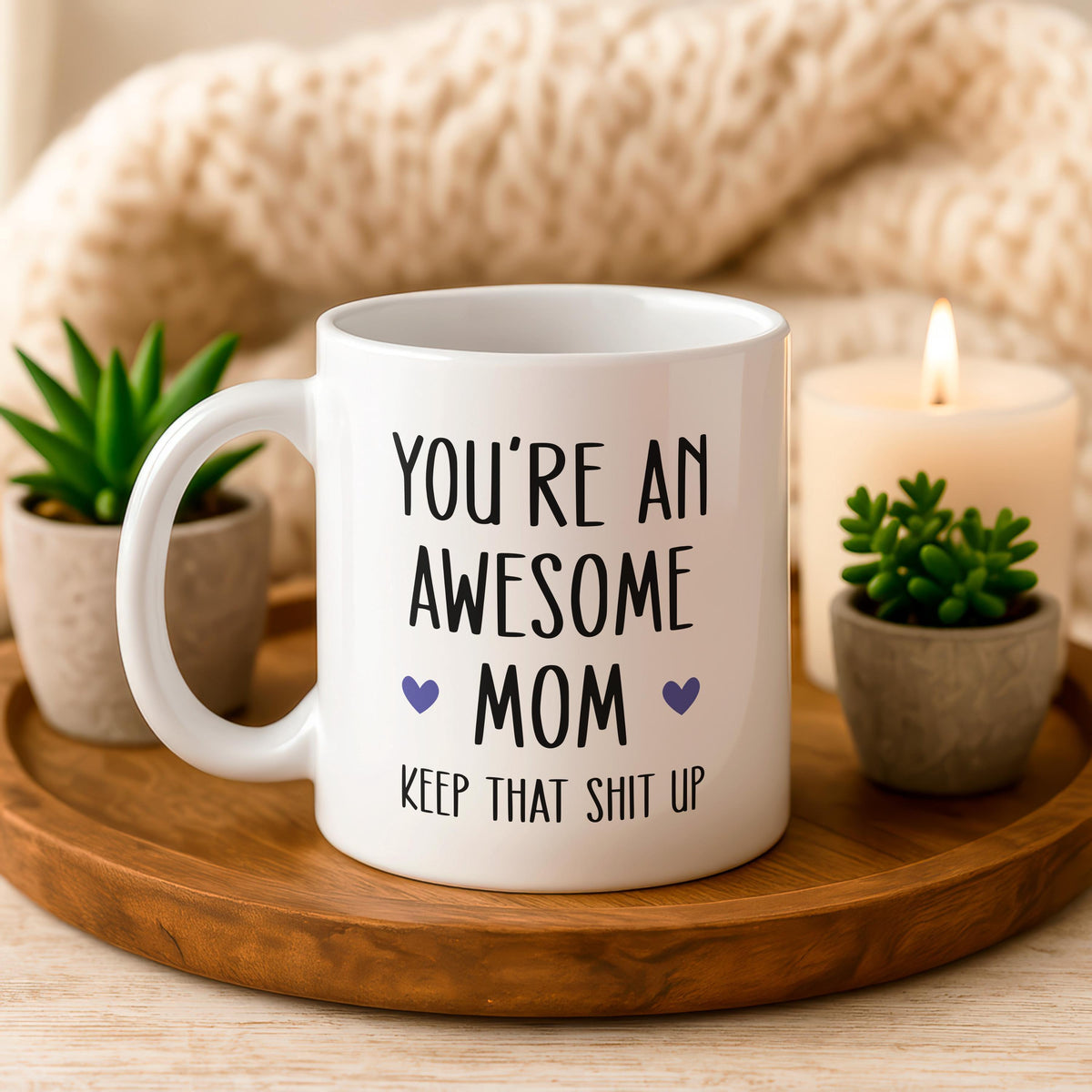 Personalized Ceramic Mug, Custom Kids Names Coffee Cup, Sarcastic Mom Gift