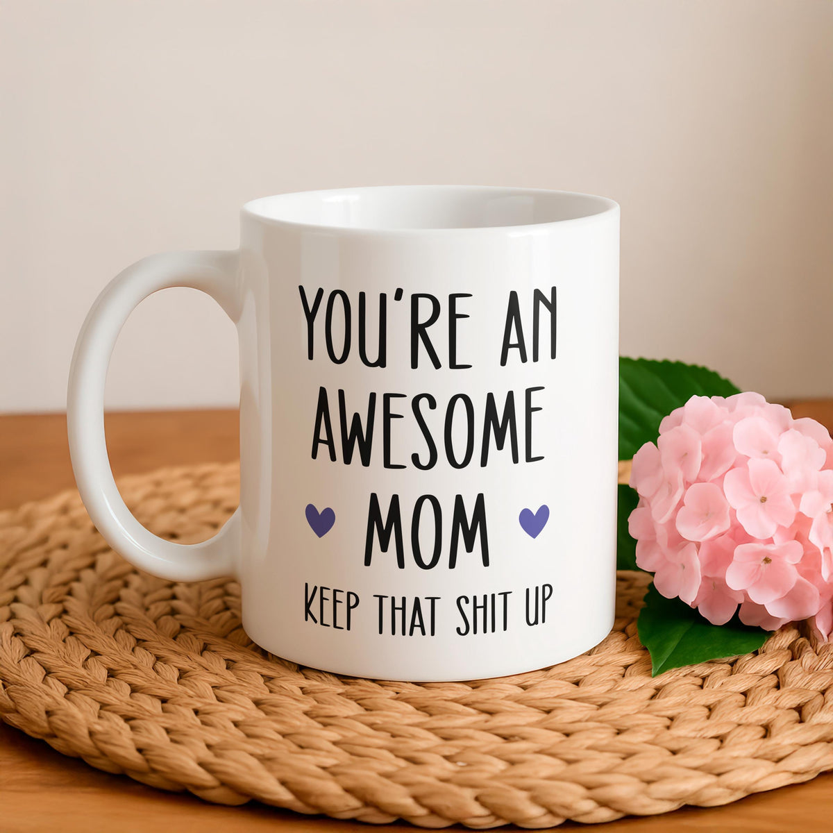 Personalized Ceramic Mug, Custom Kids Names Coffee Cup, Sarcastic Mom Gift