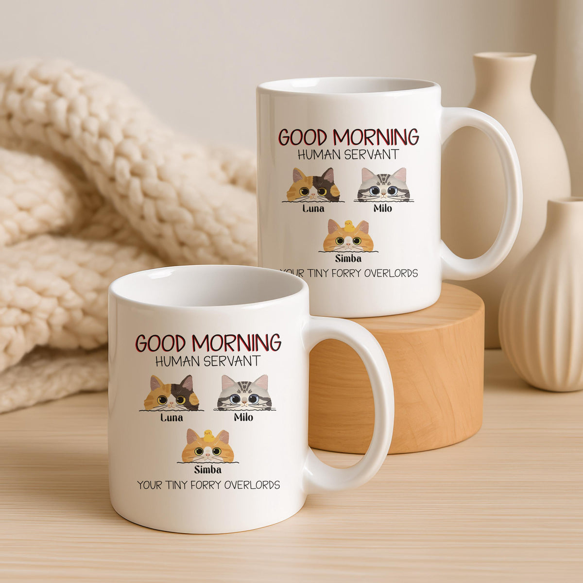 Custom Cat Mug, Funny Pet Name Coffee Cup, Personalized Gift for Cat Lovers