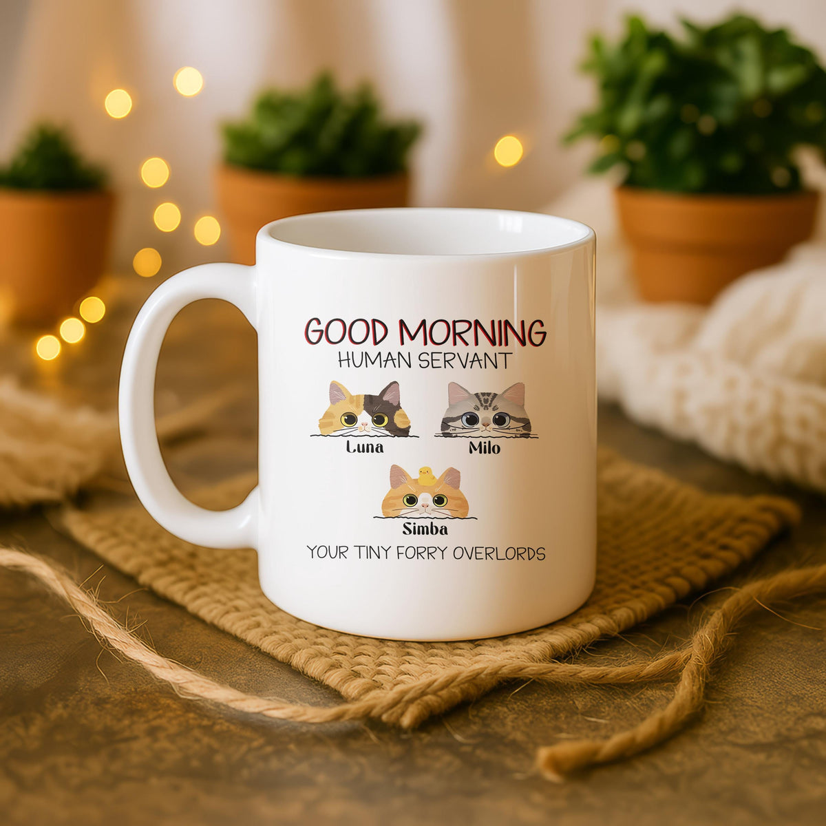 Custom Cat Mug, Funny Pet Name Coffee Cup, Personalized Gift for Cat Lovers