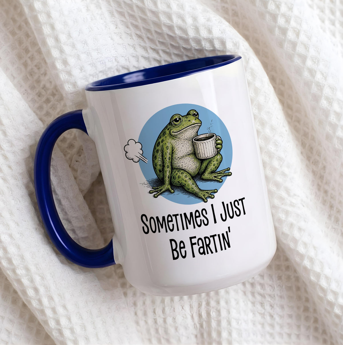 Funny Frog Farting Coffee Mug, Weirdcore Toad Meme Drinkware (11oz or 15oz)