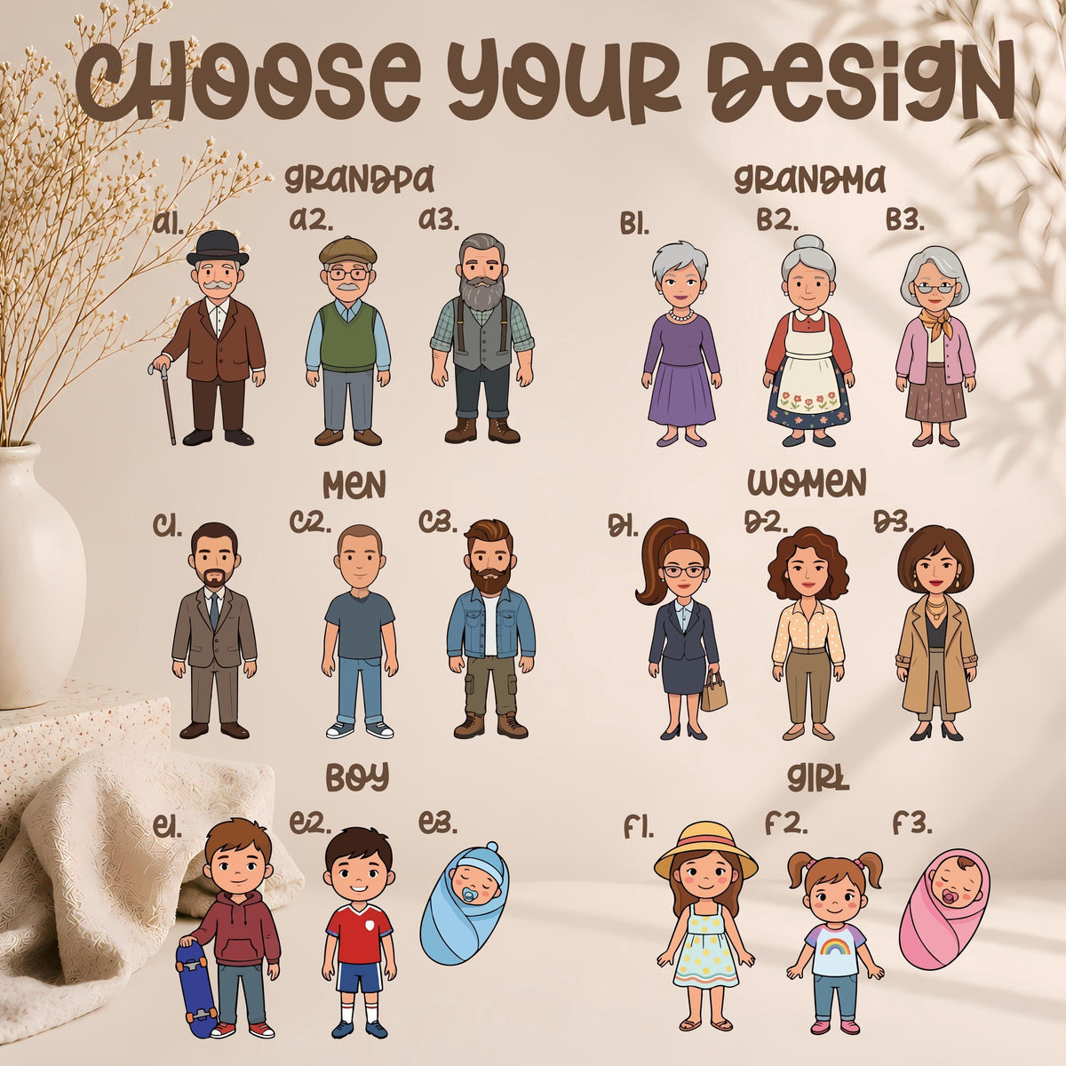 Personalized This Nana Belongs To Mug, Custom Family Illustration Cup, Family Characters Grandmother Gift