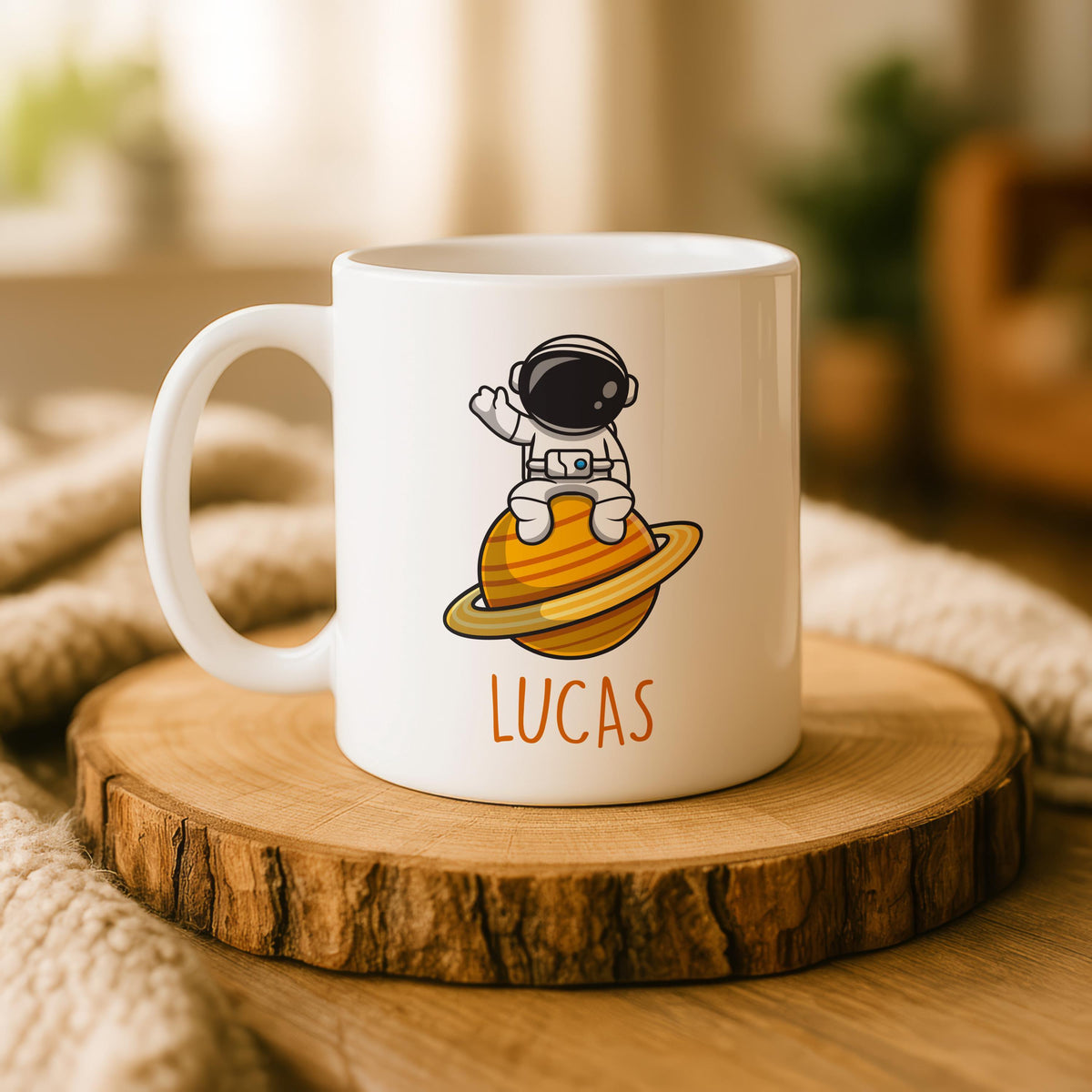 Personalized Rainbow Ceramic Mug, Custom Name Children's Cup