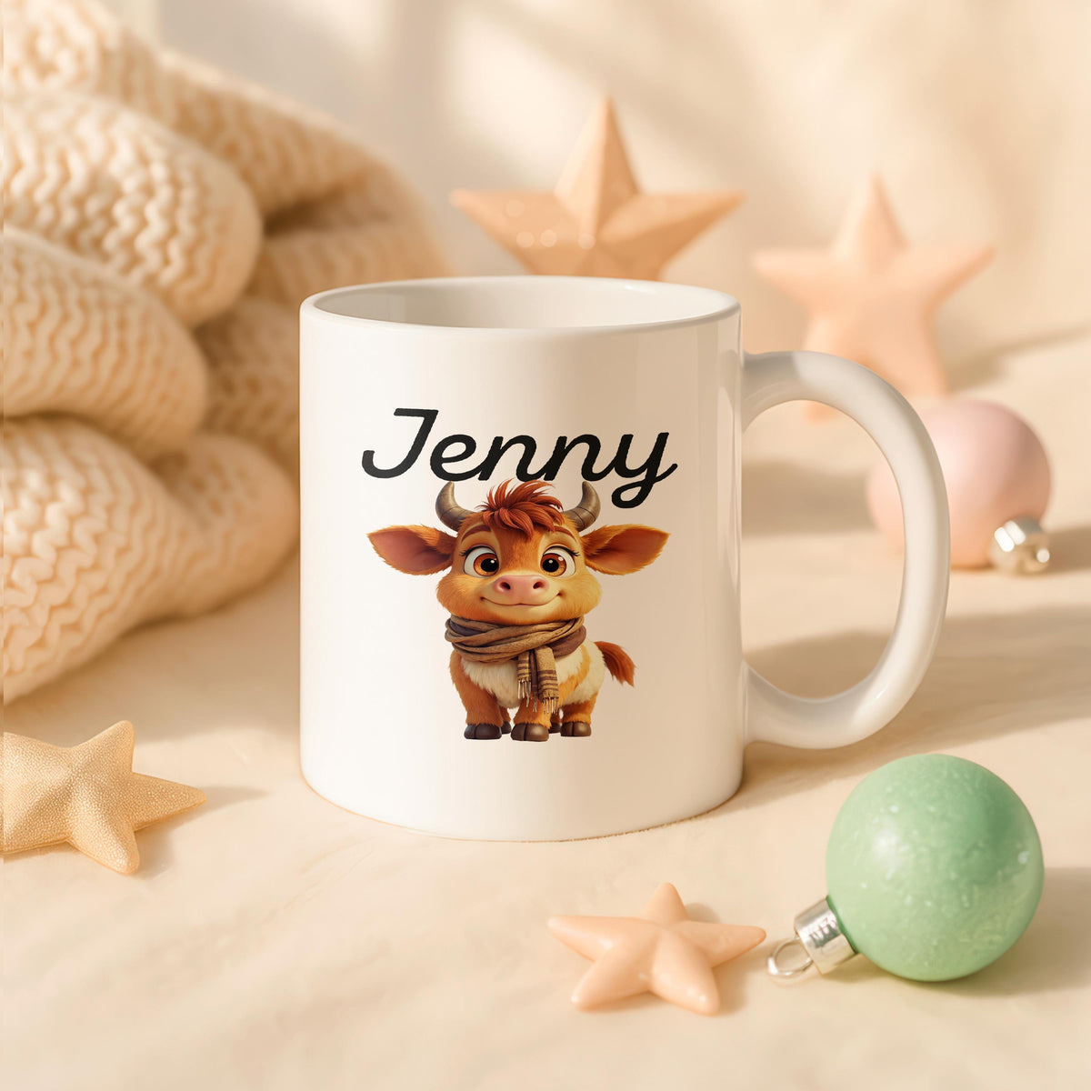 Personalized Highland Cow Ceramic Mug