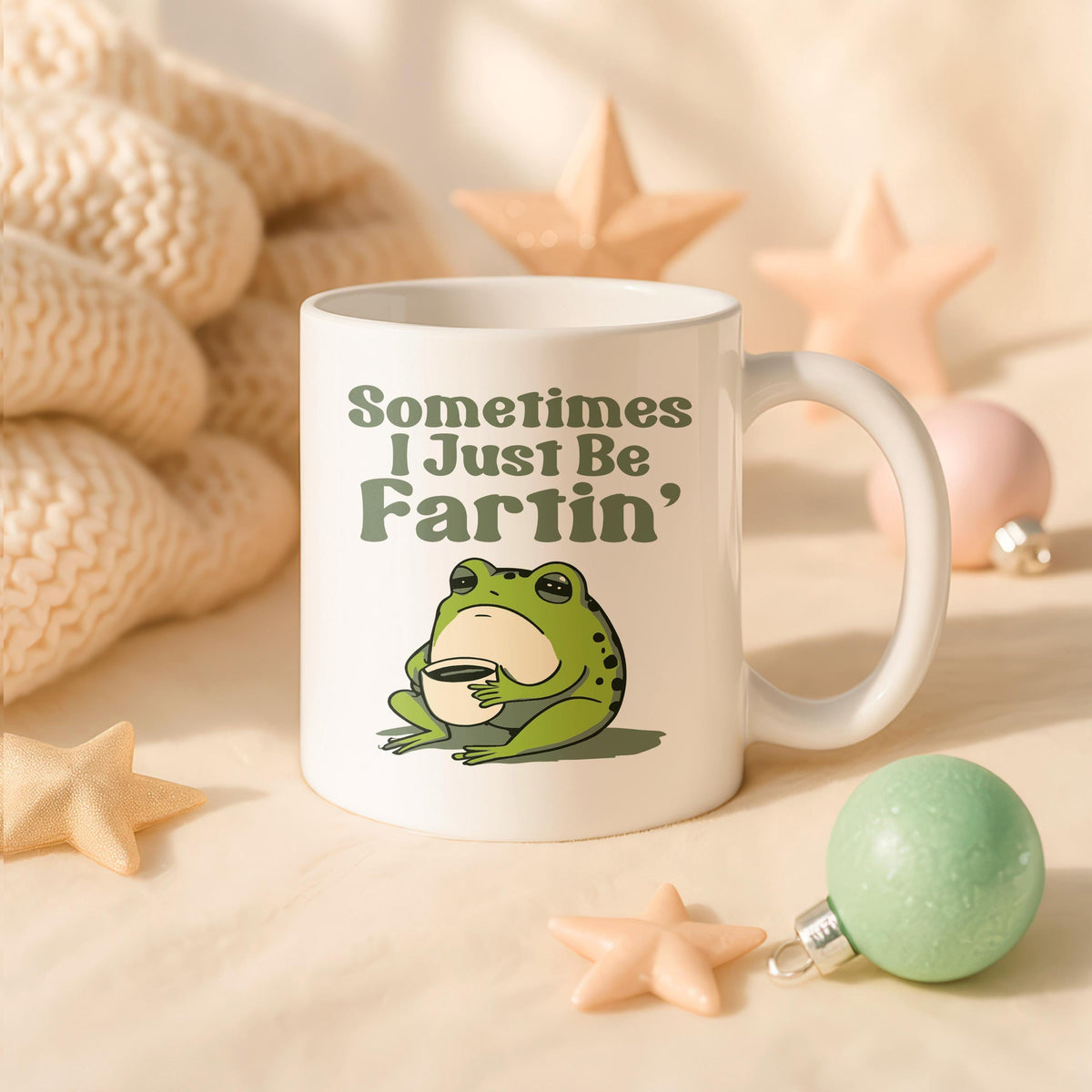 Funny Frog Coffee Mug, Sarcastic Meme Tea Cup, Ceramic Gift for Friend