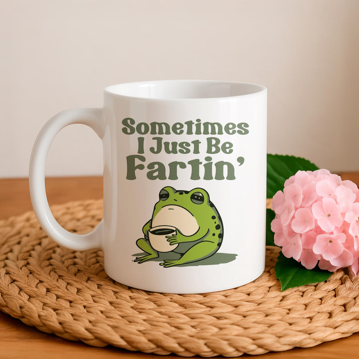 Funny Frog Coffee Mug, Sarcastic Meme Tea Cup, Ceramic Gift for Friend