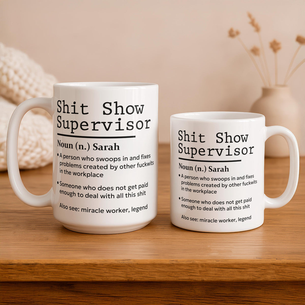 Personalized Shit Show Supervisor Ceramic Mug