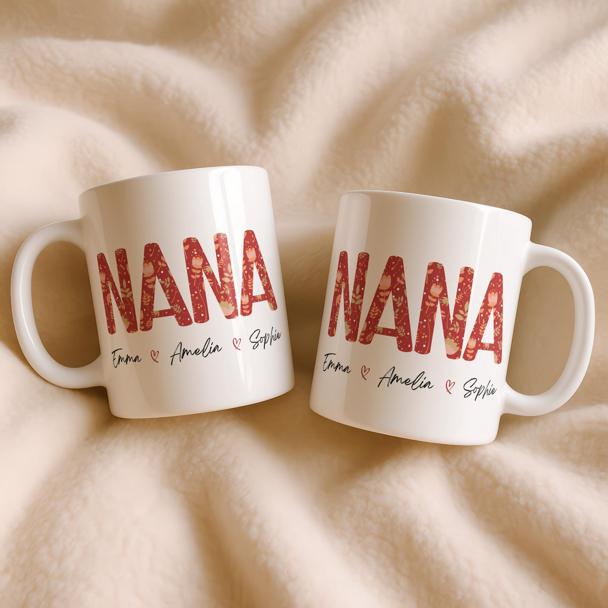 Personalized Nana Mug, Custom Grandkids Names Coffee Cup, Grandma Gift