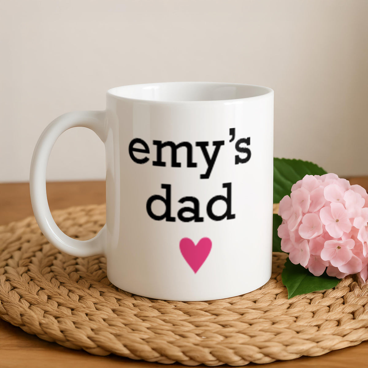 Personalized Dad Mug, Custom Child Name Coffee Cup, Father's Day Gift