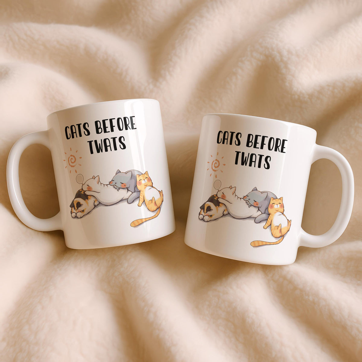 Cats Before People Ceramic Mug, Funny Cat Lover Gift, Sarcastic Animal Tea Cup