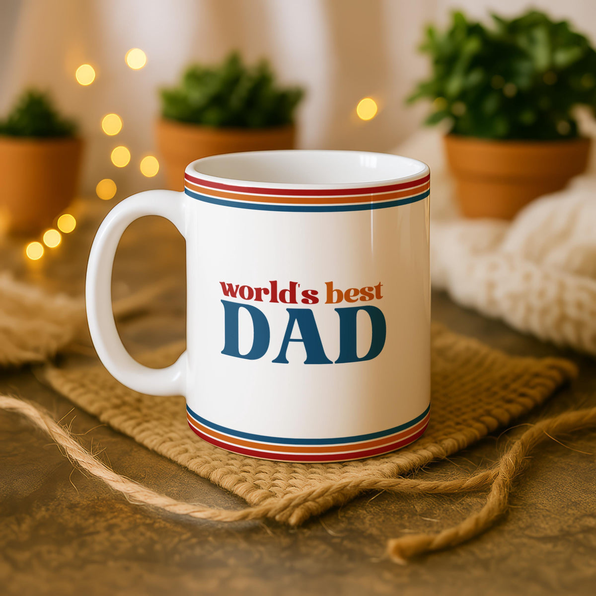 Retro Dad Coffee Mug, Vintage Father's Day Ceramic Cup, Birthday Present for Father
