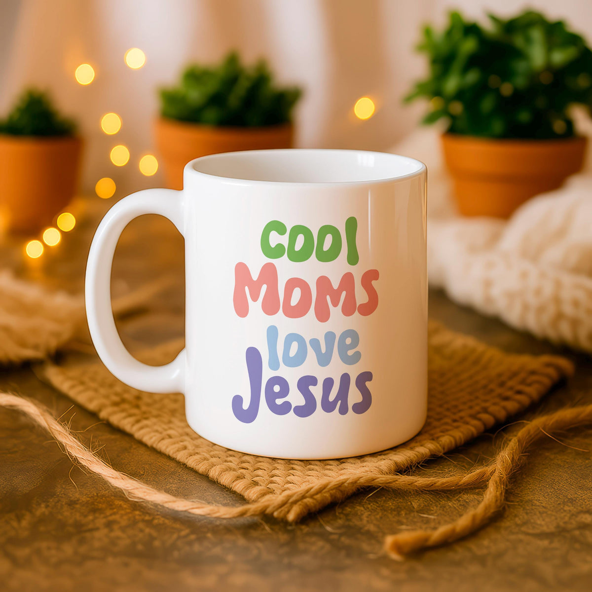Christian Mom Ceramic Mug, Inspirational Coffee Cup, Jesus Lover Gift