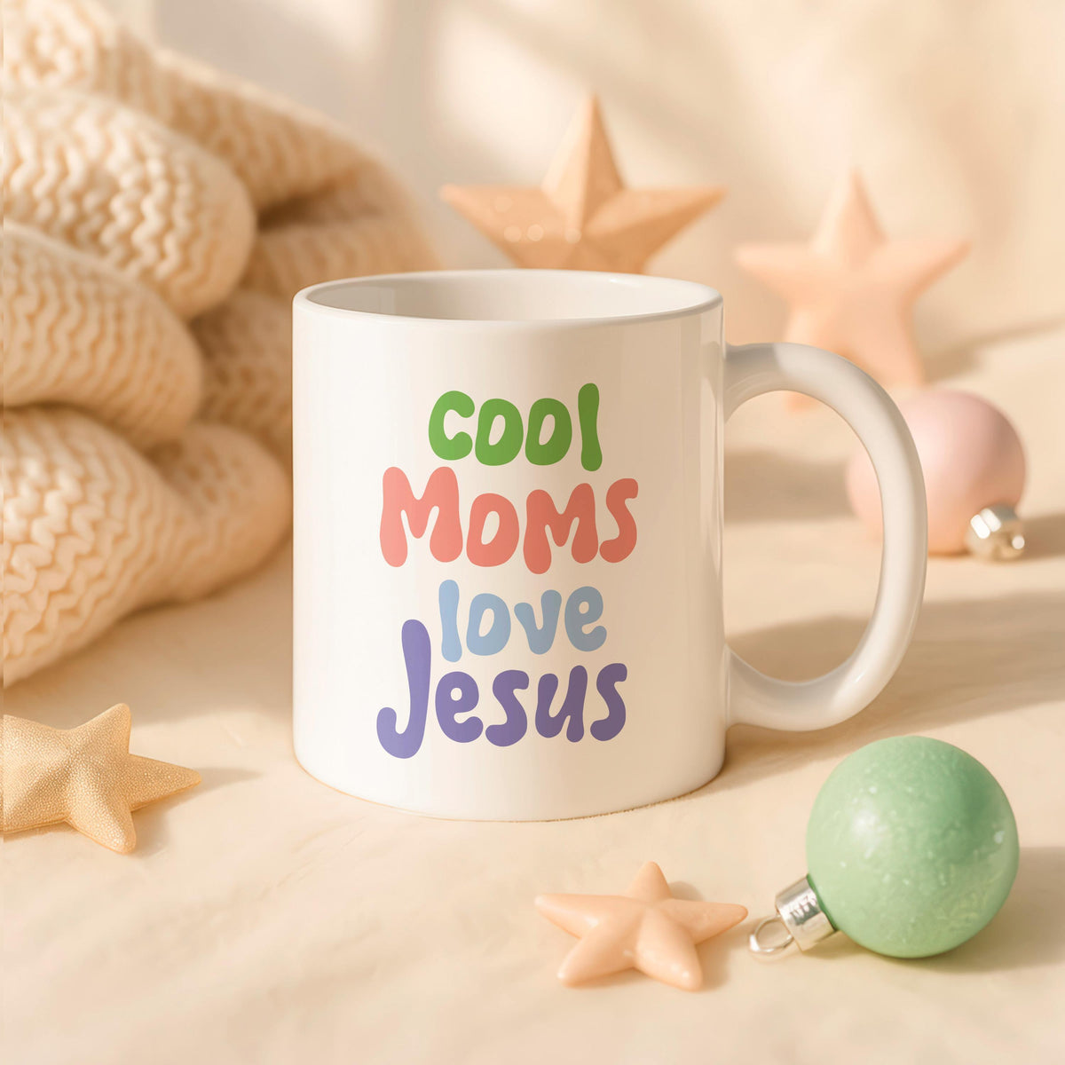 Christian Mom Ceramic Mug, Inspirational Coffee Cup, Jesus Lover Gift