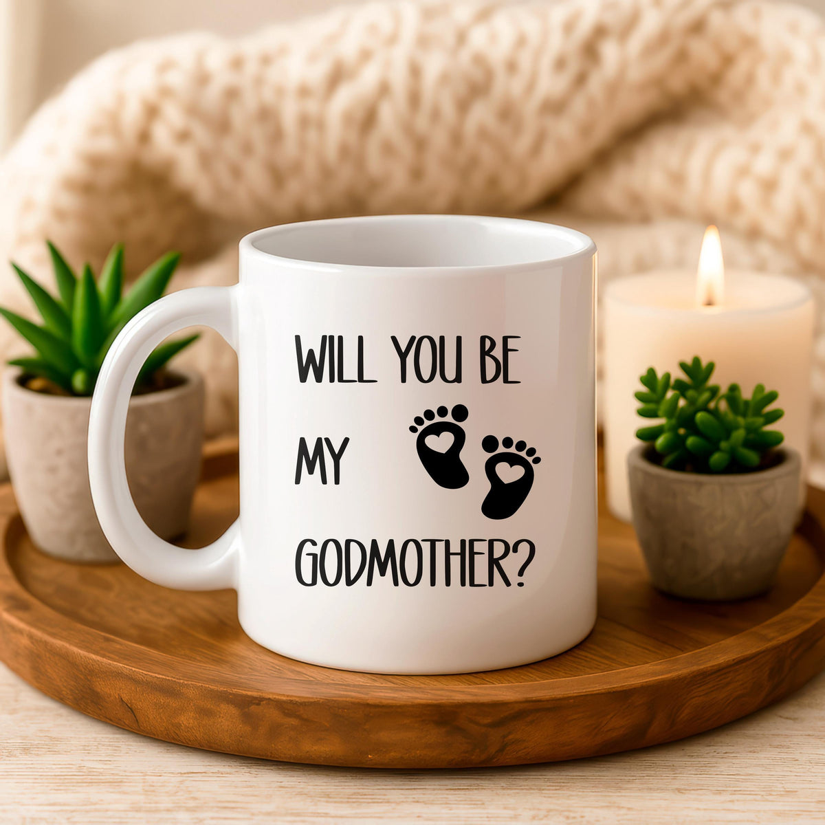 Will You Be My Godmother Mug, Pregnancy Announcement Coffee Cup, Ceramic Proposal Mug