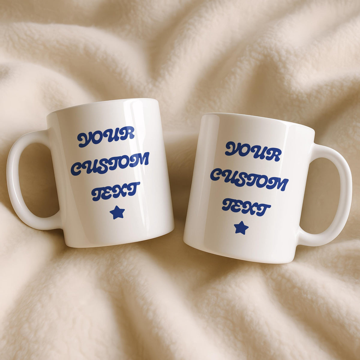 Custom Text Ceramic Mug, Personalized Coffee Cup, 11oz or 15oz (Sublimation)