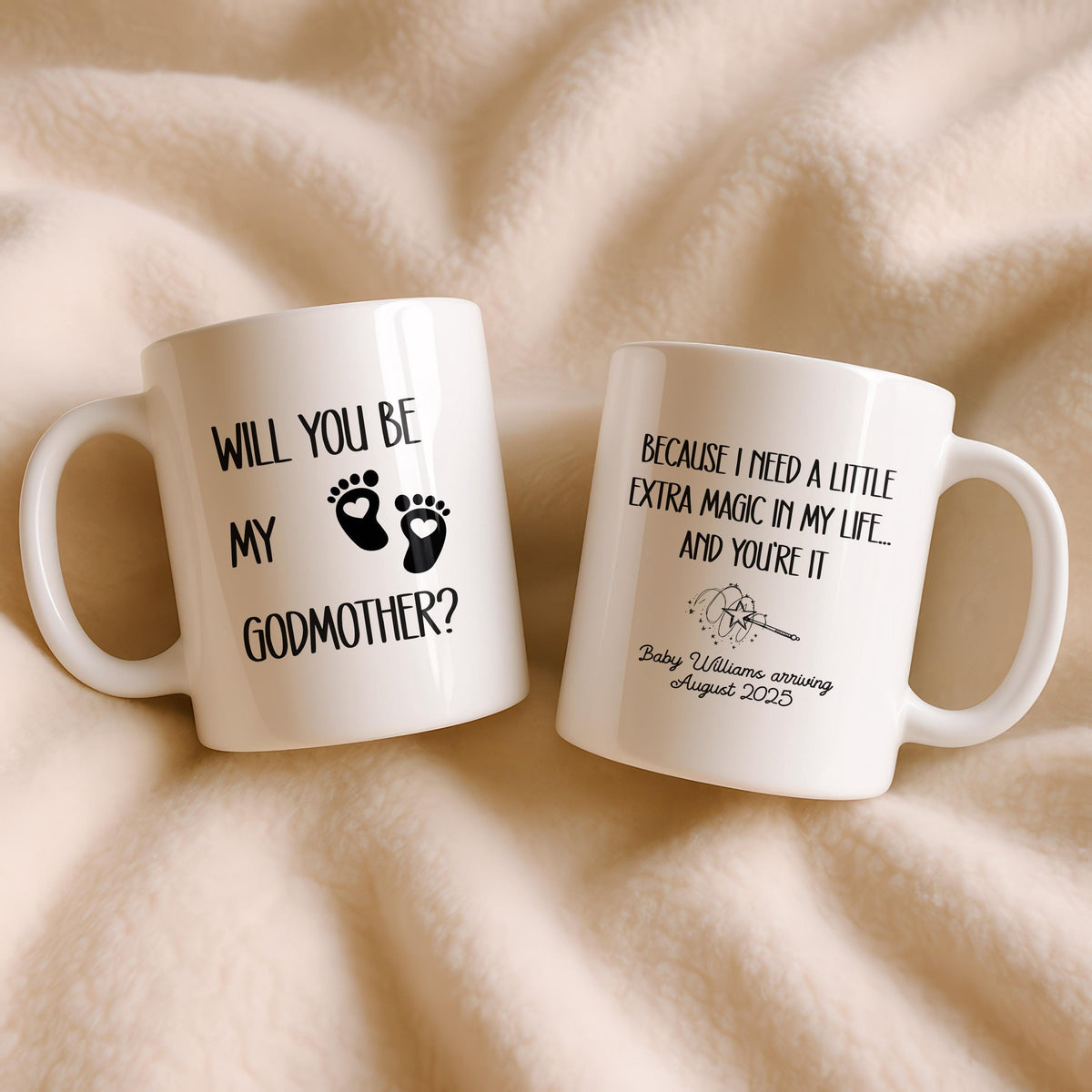Will You Be My Godmother Mug, Pregnancy Announcement Coffee Cup, Ceramic Proposal Mug