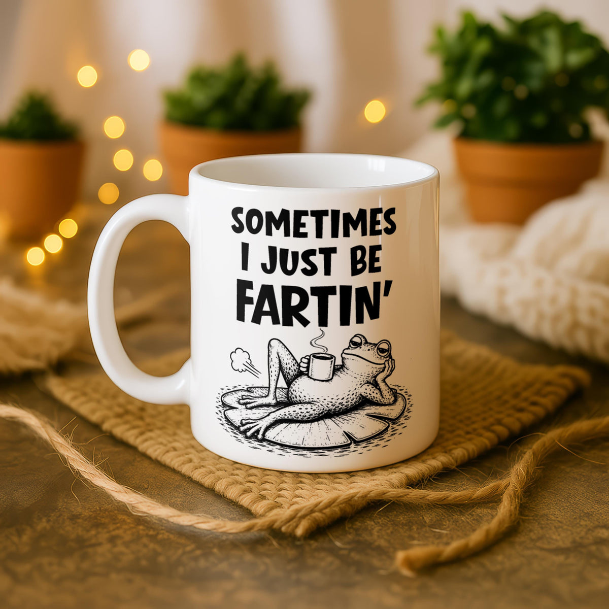 Funny Frog Coffee Mug, Humorous Animal Tea Cup, Gag Gift for Friends