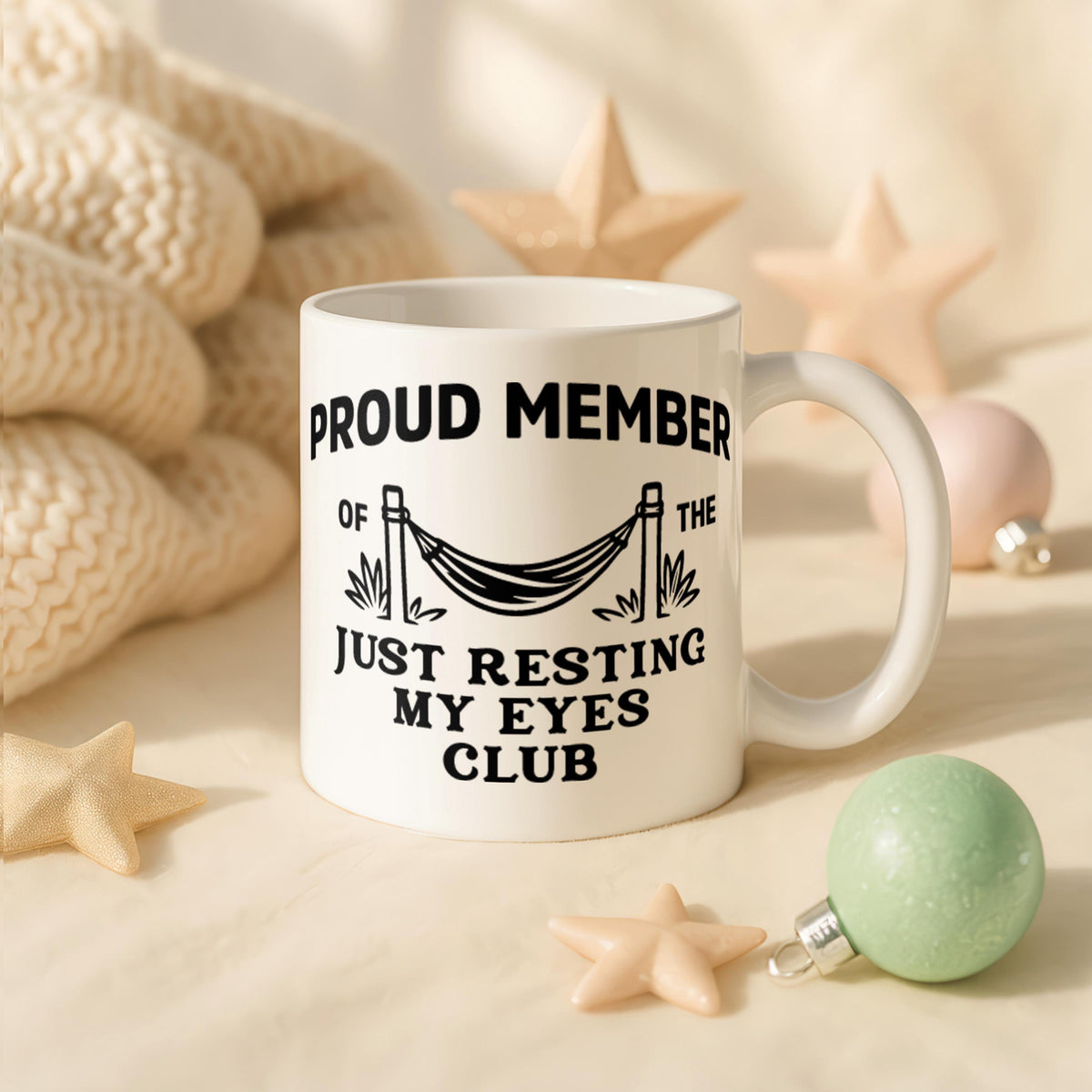 Funny Resting Eyes Club Mug, Dad Coffee Cup, Grandpa Gift, Father's Day Humor