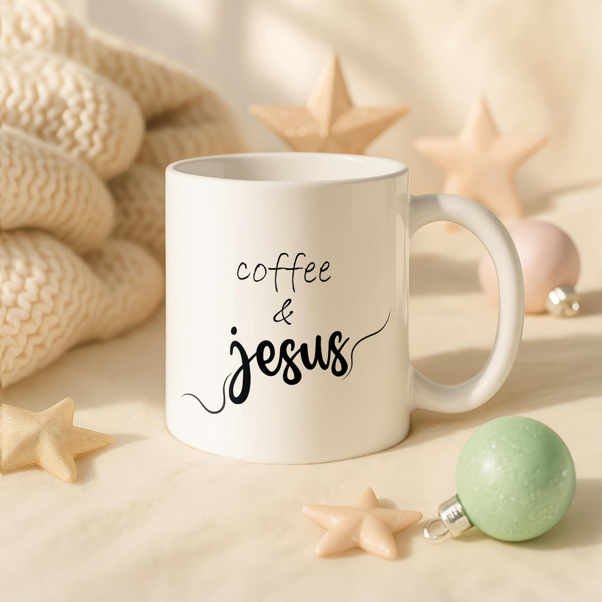Personalized Christian Coffee Mug, Faith Cup, Custom Name Ceramic Tea Mug