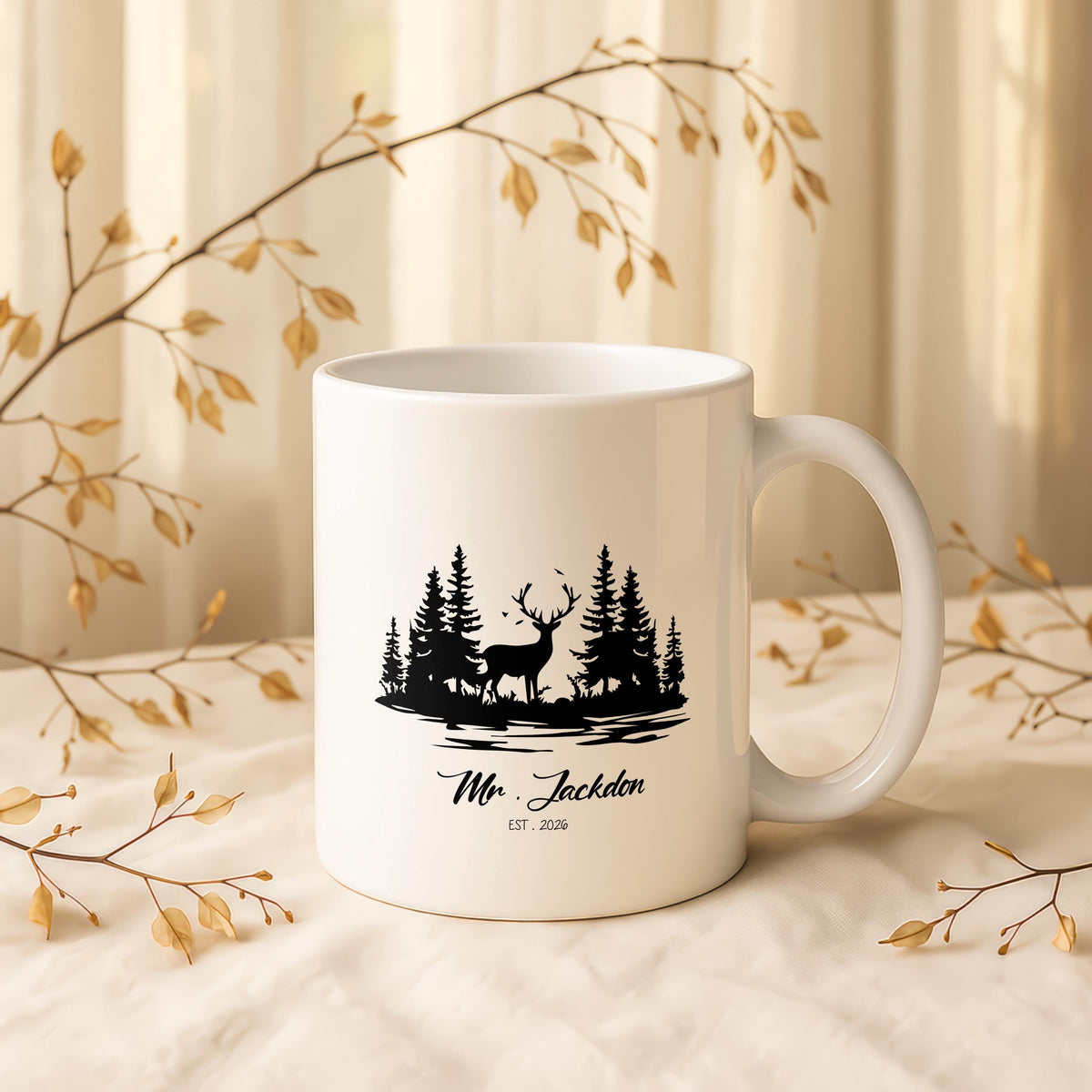Personalized Mr and Mrs Ceramic Mugs, Custom Couple Coffee Cups, Wedding Gift