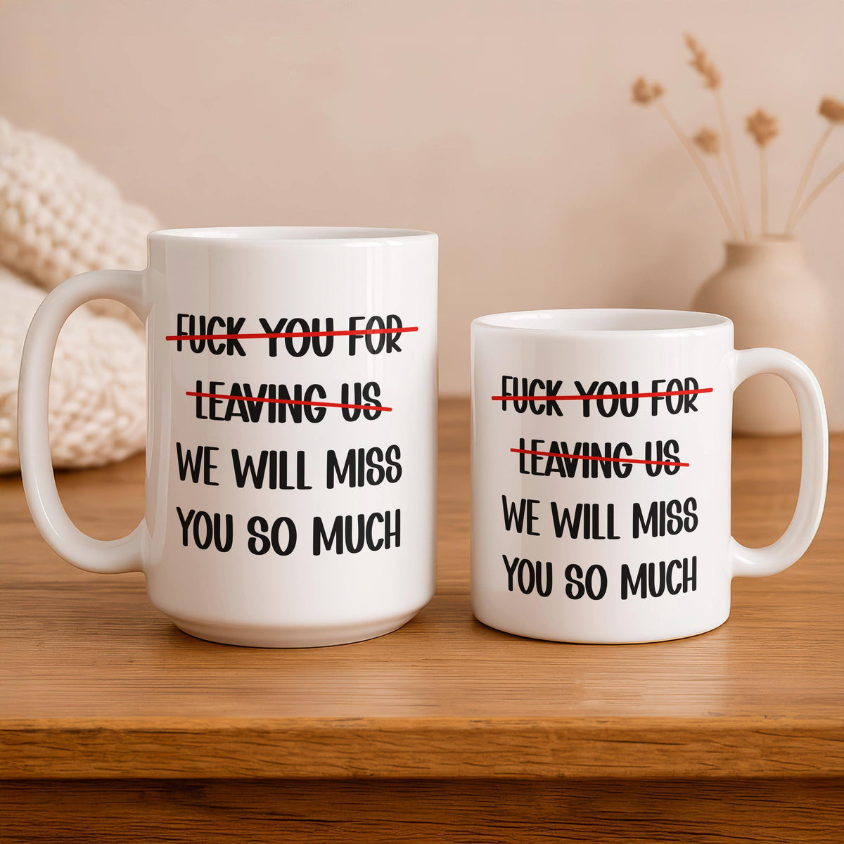 We Will Miss You Coffee Mug, Farewell Gift, Coworker Leaving Mug, Office Humor Cup