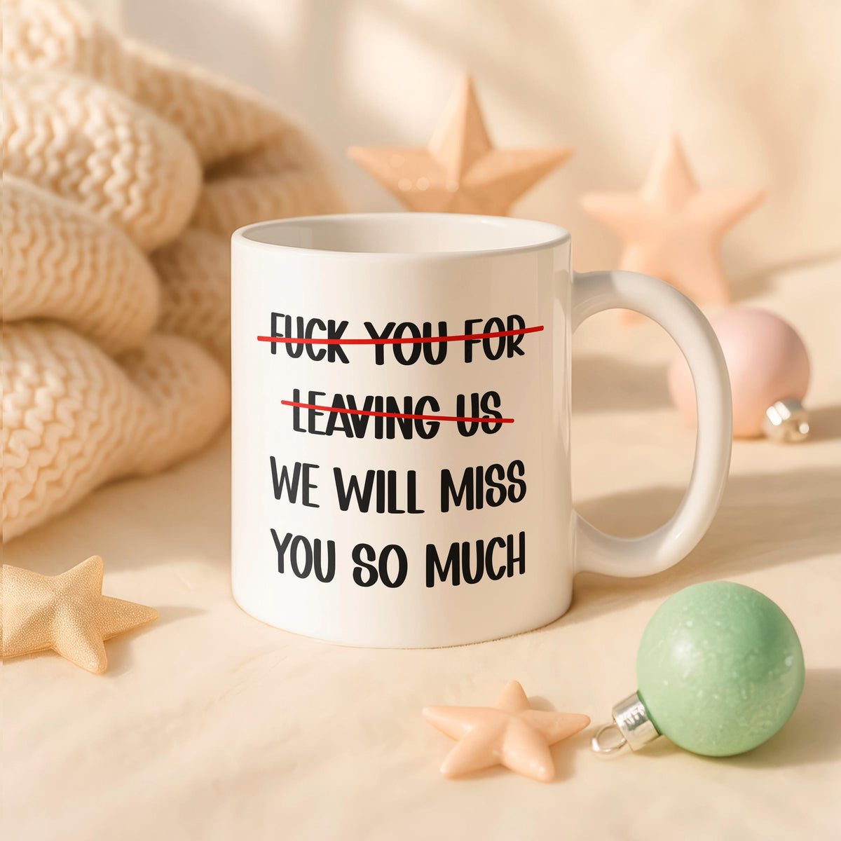 We Will Miss You Coffee Mug, Farewell Gift, Coworker Leaving Mug, Office Humor Cup