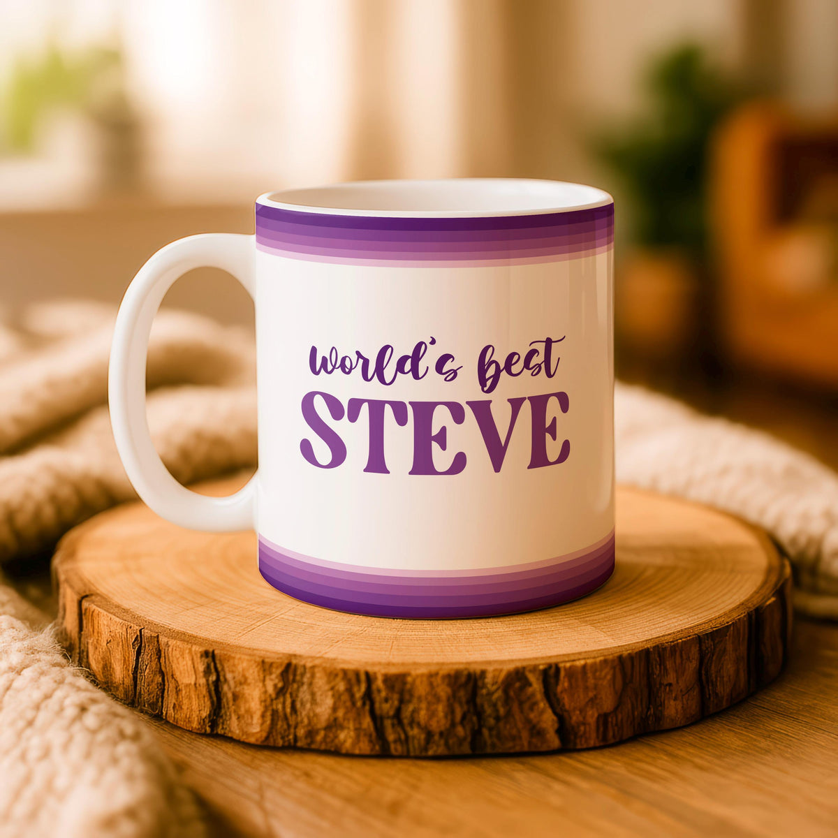 Personalized Name Ceramic Mug, World's Steve Coffee Cup