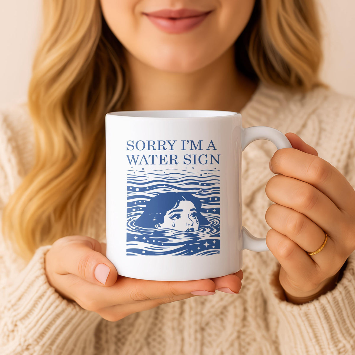 Water Sign Mug, Cancer Pisces Scorpio Coffee Cup, Funny Zodiac Gift