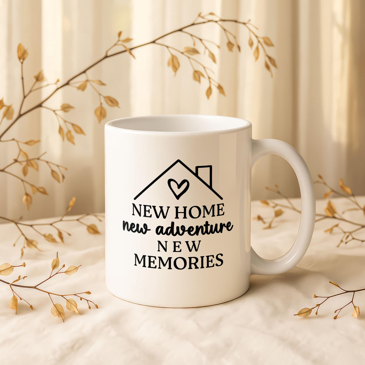 Custom Couple's New Home Coffee Mug, Personalized Housewarming Ceramic Cup