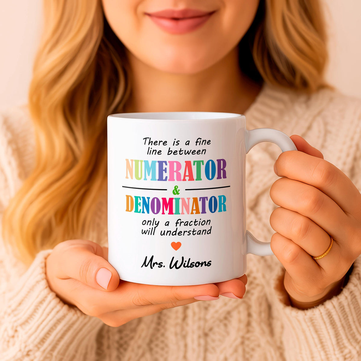 Funny Math Teacher Mug, Custom Ceramic Cup, Teacher Appreciation Gift