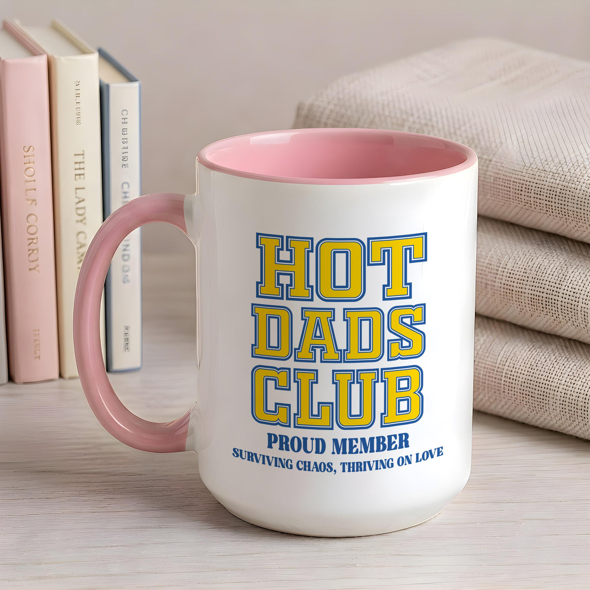 Hot Dads Club Mug, Funny Father's Day Gift, Customizable Ceramic Coffee Cup