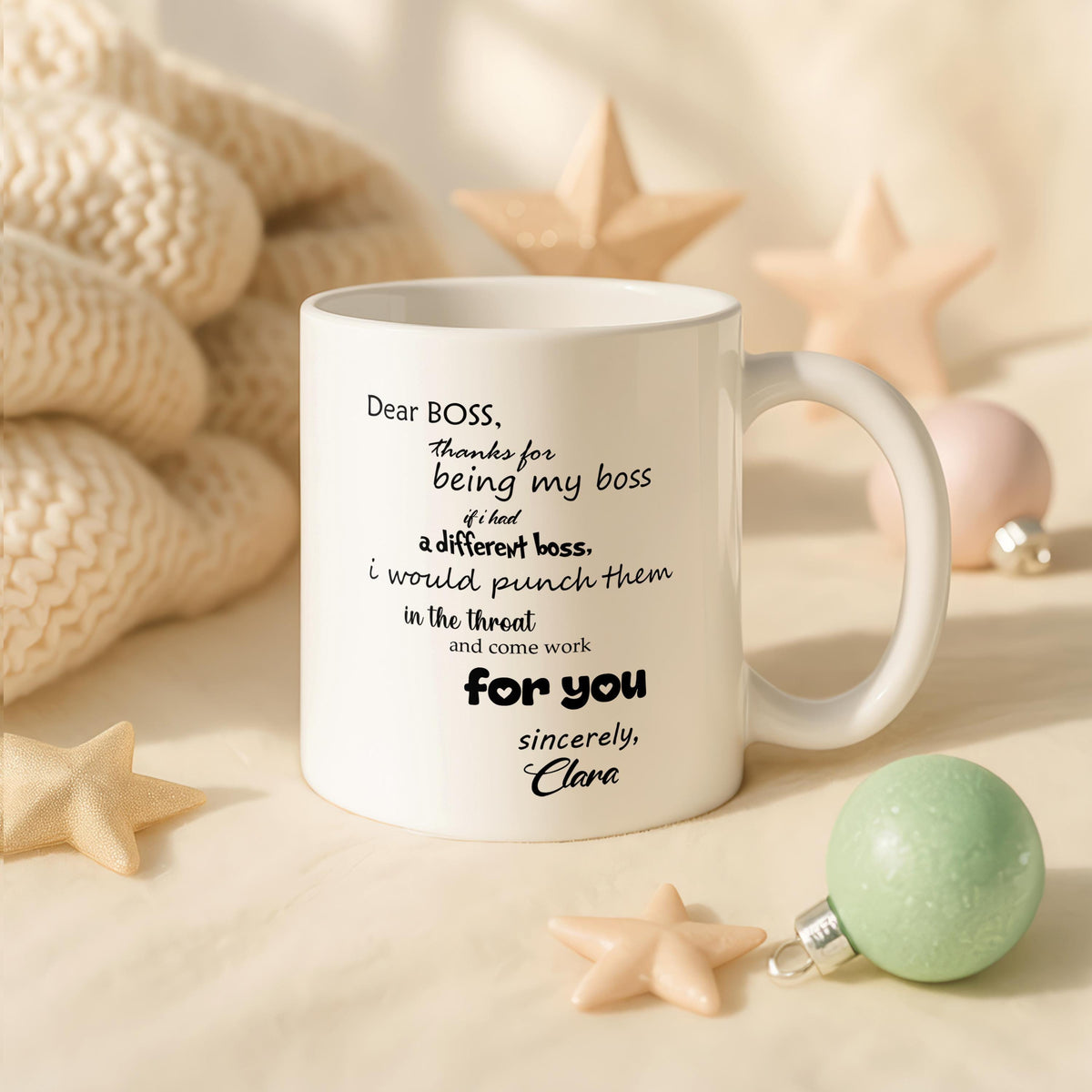 Personalized Boss Mug, Funny Office Coffee Cup, Appreciation Gift for Manager