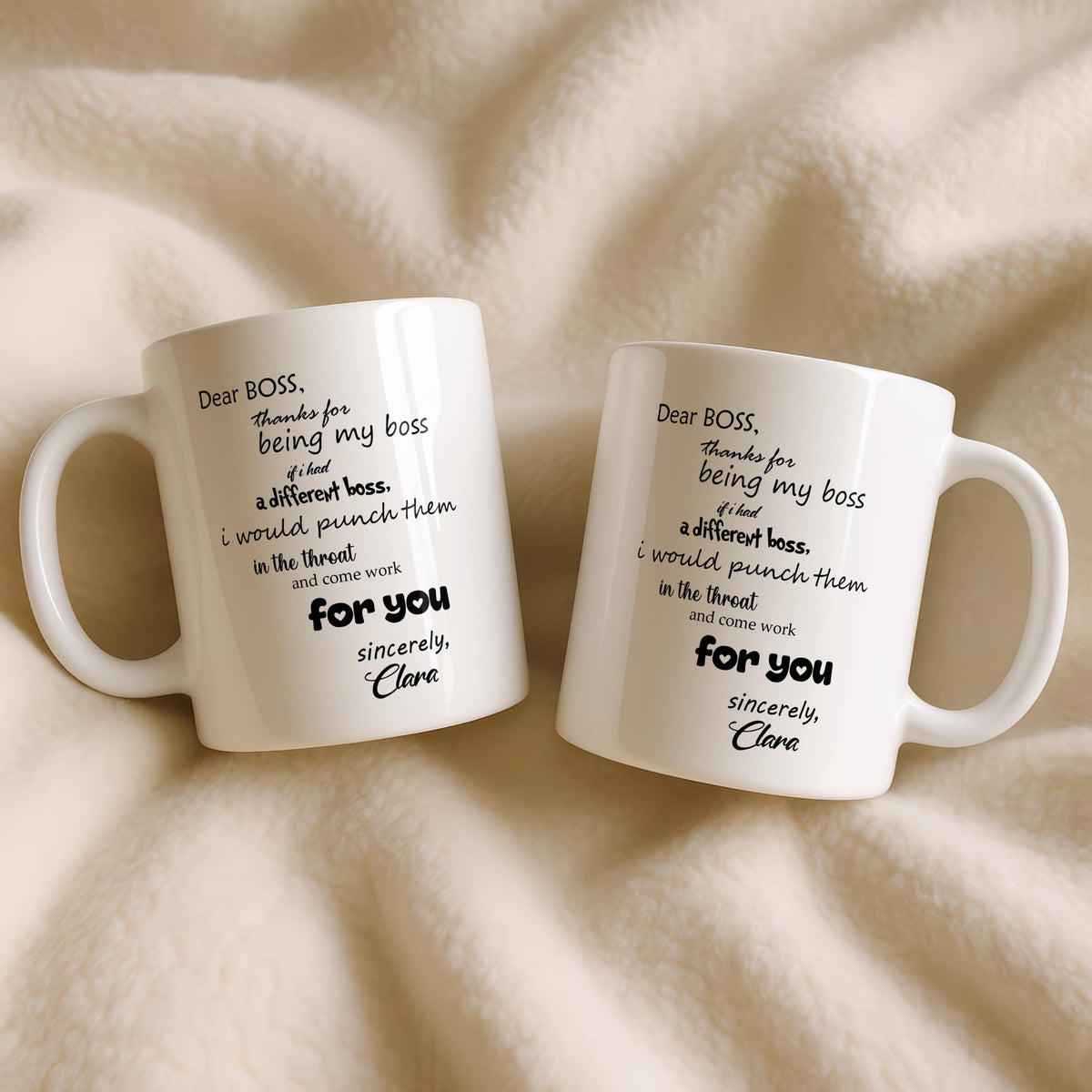 Personalized Boss Mug, Funny Office Coffee Cup, Appreciation Gift for Manager