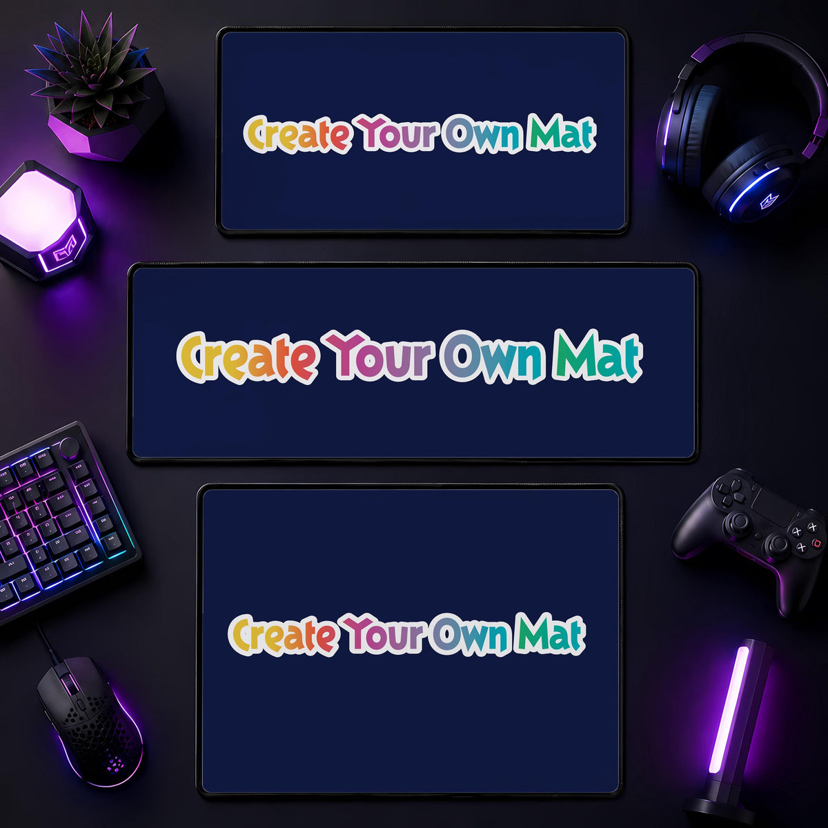 Custom Desk Mat, Personalized Gamer Setup Decor, Photo Mouse Pad Workspace Accessory
