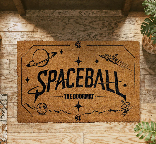 Spaceball Doormat, Sci-Fi Parody Welcome Mat, Coir Rug