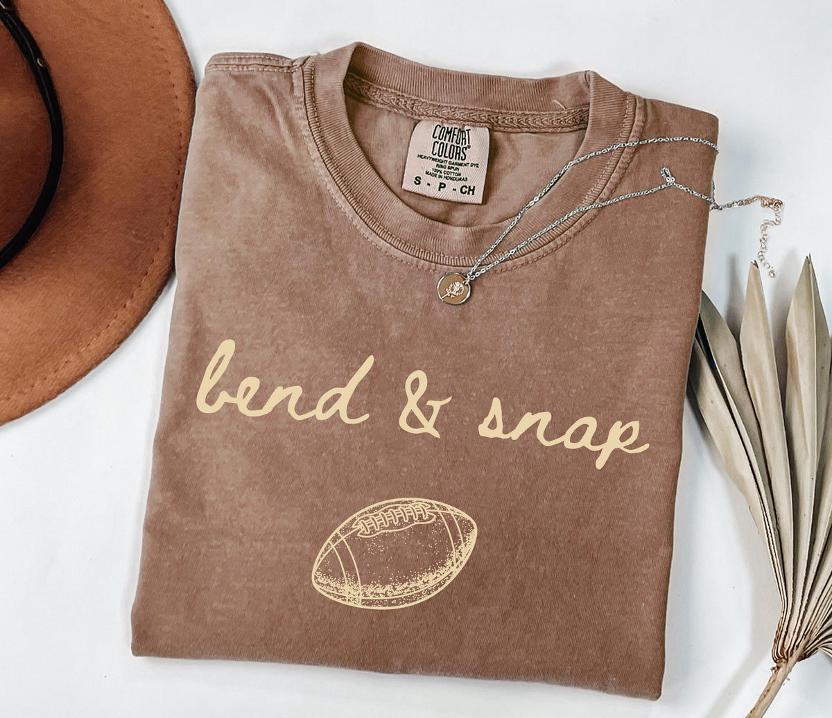 Bend and Snap Comfort Colors® Shirt, Football Season Tee, Funny Sports Lover Gift