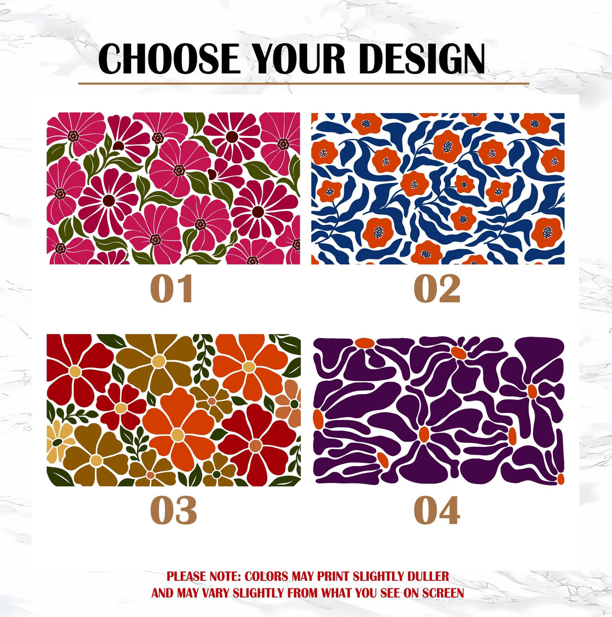 Floral Coir Doormat, Maximalist Flower Welcome Mat, Spring Porch Decor