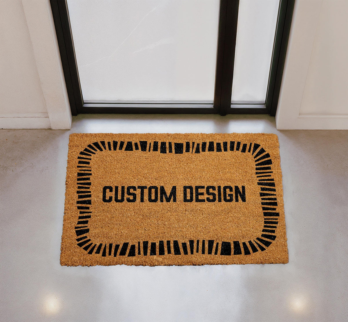 Personalized Coir Doormat, Custom Welcome Mat, Natural Fiber Door Mat