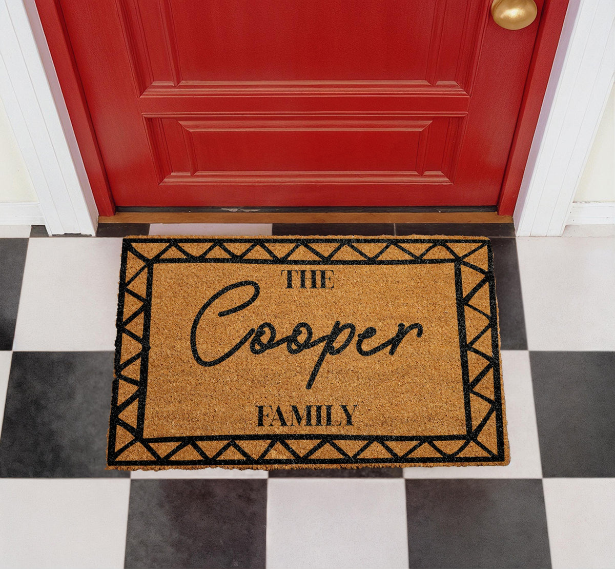 Personalized Coir Doormat, Custom Family Welcome Mat, Housewarming Gift