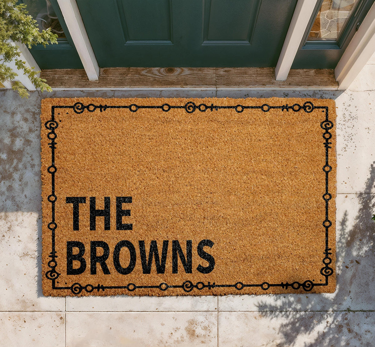 Personalized Coir Doormat, Custom Family Welcome Mat, Housewarming Gift