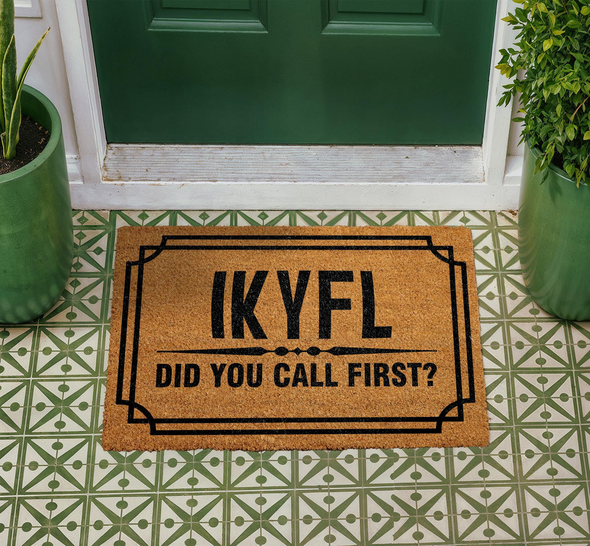IKYFL Did You Call First Door Mat, Sarcastic Coir Welcome Mat