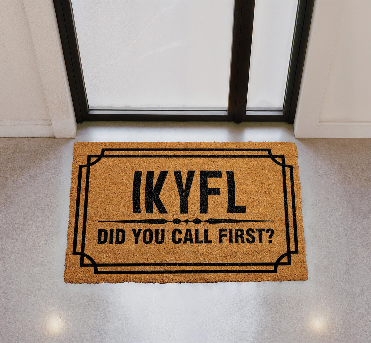 IKYFL Did You Call First Door Mat, Sarcastic Coir Welcome Mat