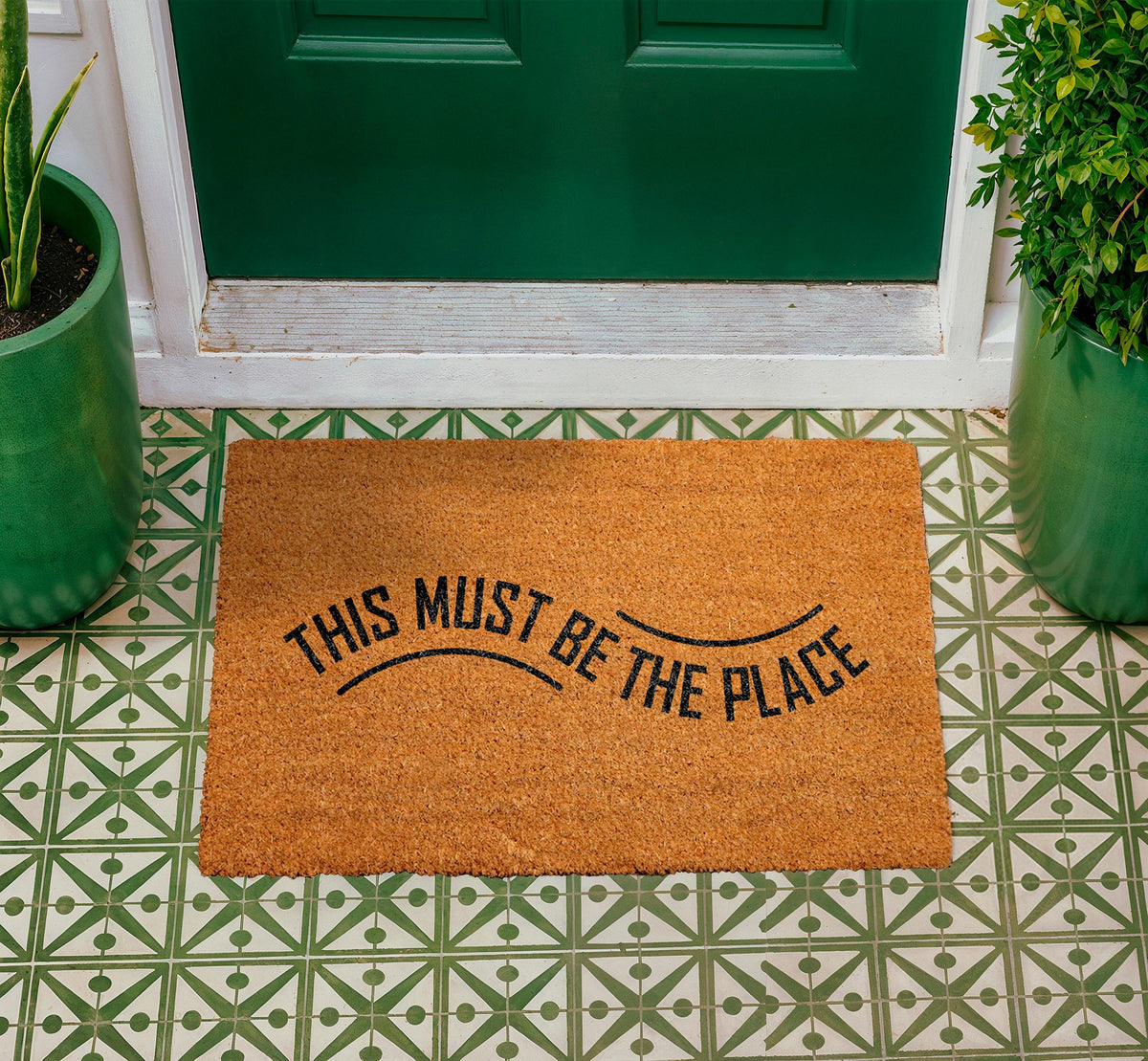 This Must Be The Place – Coir Doormat, Rustic Farmhouse Welcome Mat