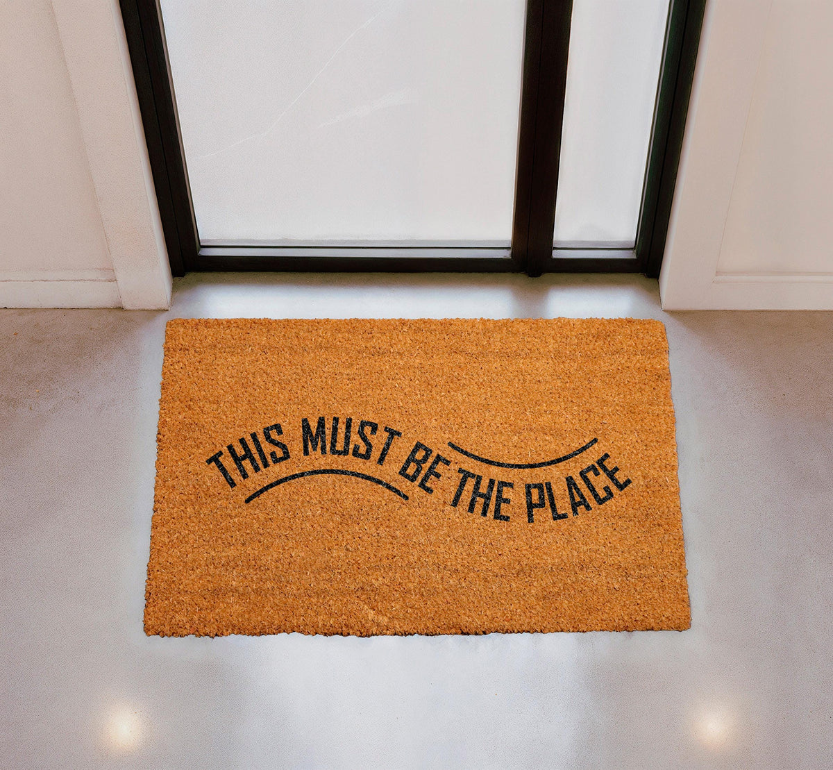 This Must Be The Place – Coir Doormat, Rustic Farmhouse Welcome Mat