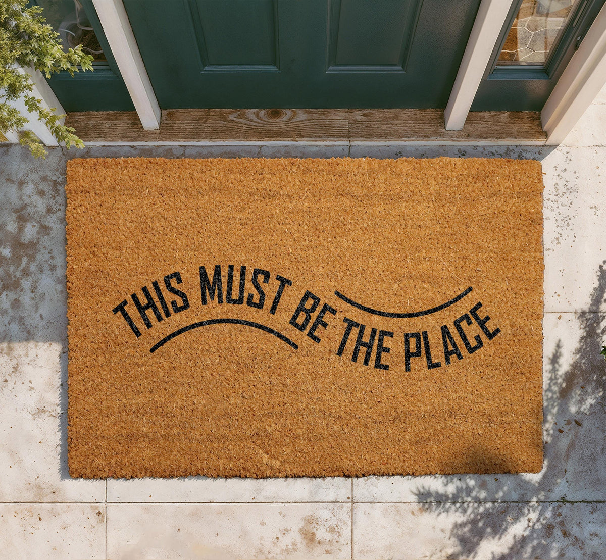 This Must Be The Place – Coir Doormat, Rustic Farmhouse Welcome Mat