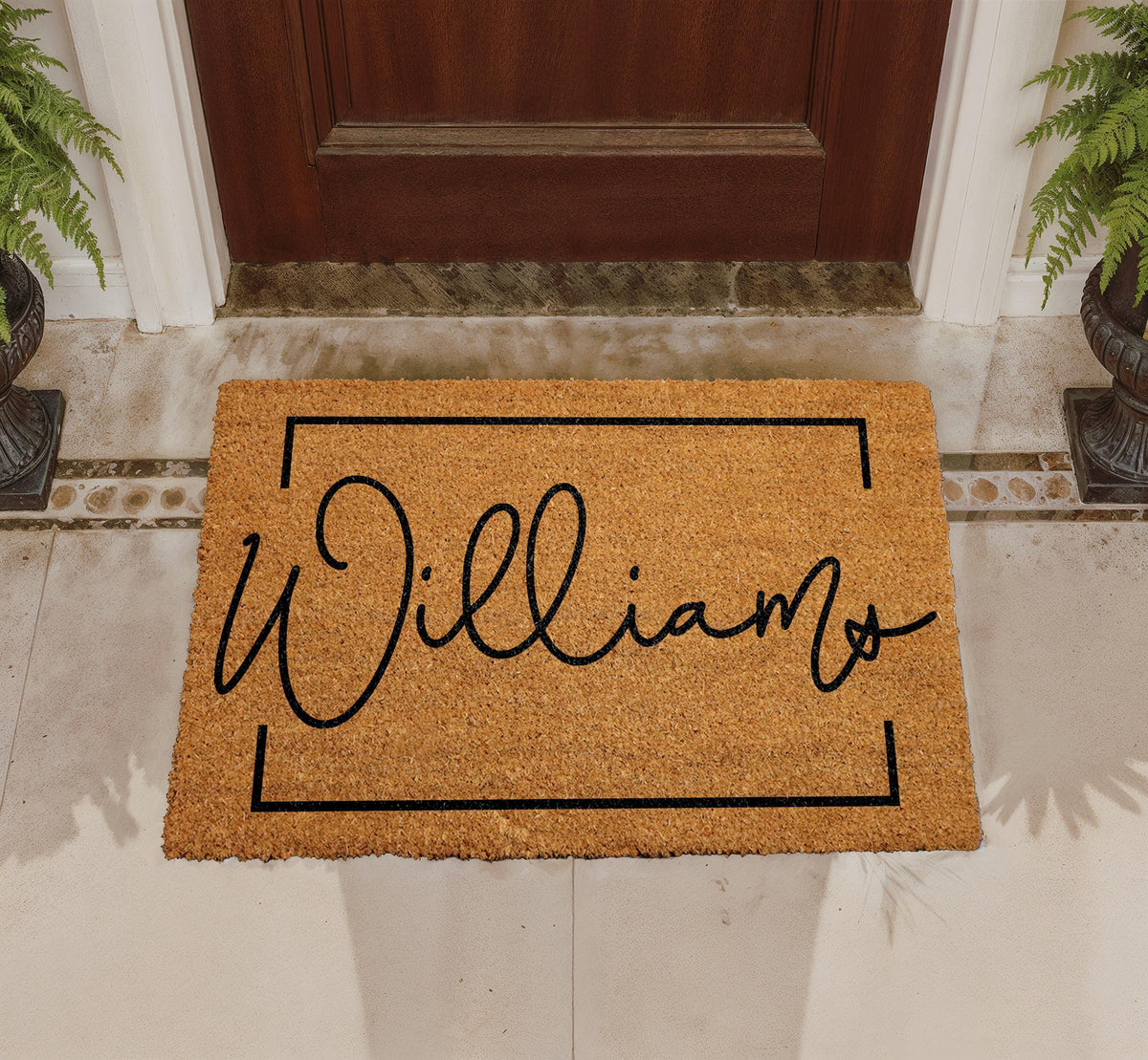 Personalized Coir Doormat, Custom Welcome Mat, Housewarming Gift