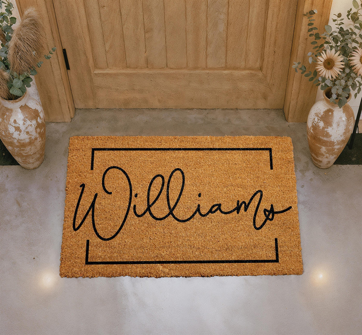 Personalized Coir Doormat, Custom Welcome Mat, Housewarming Gift