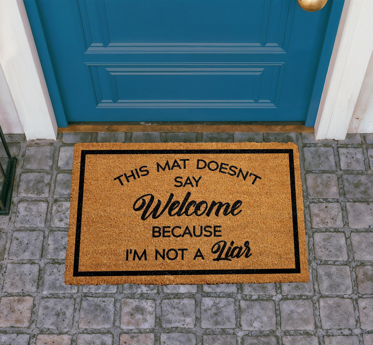 This Mat Doesn't Say Welcome Doormat, Funny Welcome Mat, Sarcastic Entryway Rug, Humorous Quote Front Porch Decor, Quirky Outdoor Coir Mat